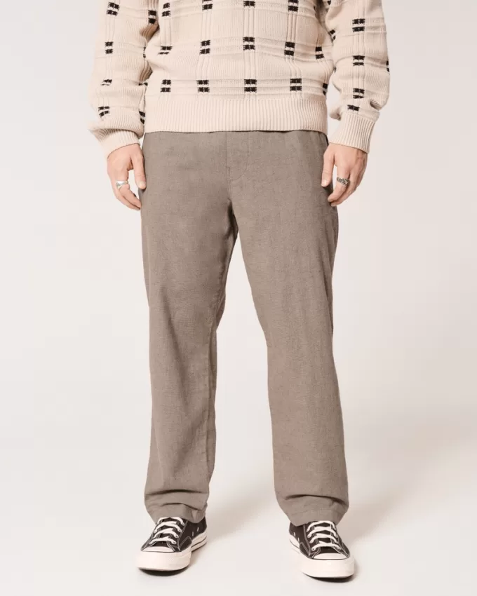 Linen-Blend Loose Pull-On Pants,Linen-Blend Loose Pull-On Pants Linen-Blend Loose Pull-On Pants,Linen-Blend Loose Pull-On Pants