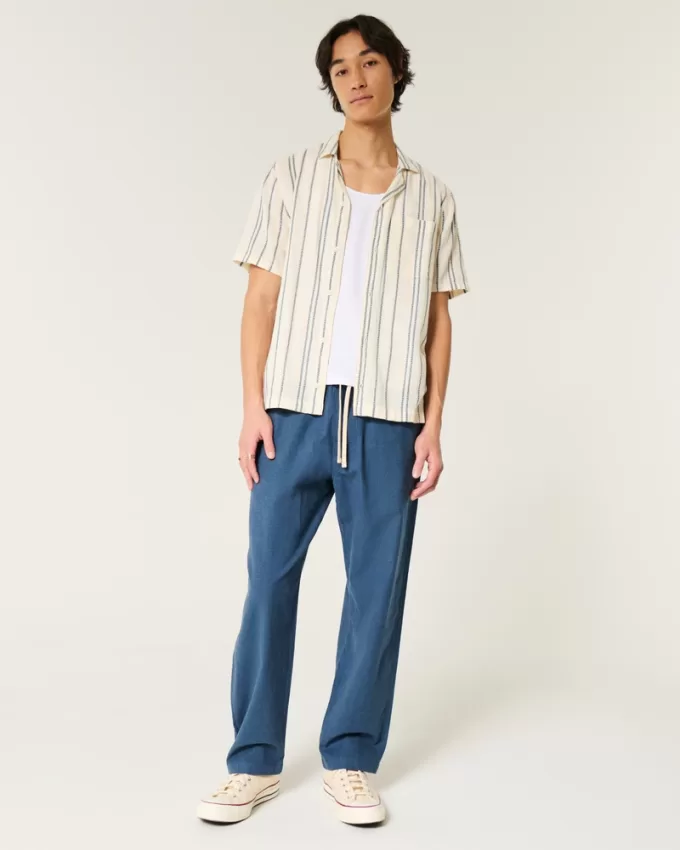 Linen-Blend Loose Pull-On Pants,Linen-Blend Loose Pull-On Pants Linen-Blend Loose Pull-On Pants,Linen-Blend Loose Pull-On Pants