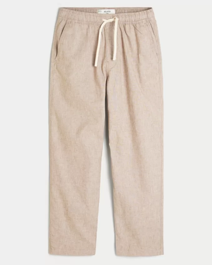 Linen-Blend Loose Pull-On Pants,Linen-Blend Loose Pull-On Pants Linen-Blend Loose Pull-On Pants,Linen-Blend Loose Pull-On Pants
