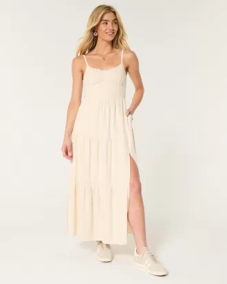 Linen Blend Maxi Dress,Linen Blend Maxi Dress