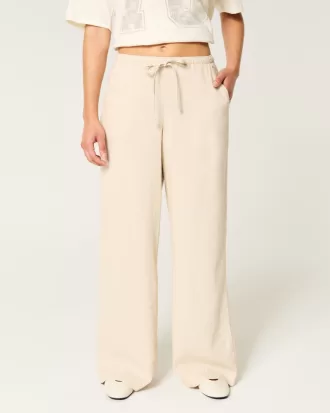 Linen-Blend Pull-On Baggy Pants,Linen-Blend Pull-On Baggy Pants