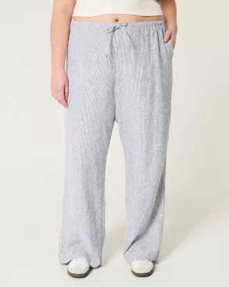 Linen-Blend Pull-On Baggy Pants,Linen-Blend Pull-On Baggy Pants Linen-Blend Pull-On Baggy Pants,Linen-Blend Pull-On Baggy Pants