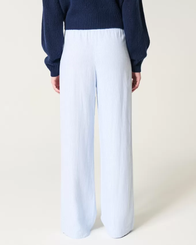 Linen-Blend Pull-On Baggy Pants,Linen-Blend Pull-On Baggy Pants Linen-Blend Pull-On Baggy Pants,Linen-Blend Pull-On Baggy Pants