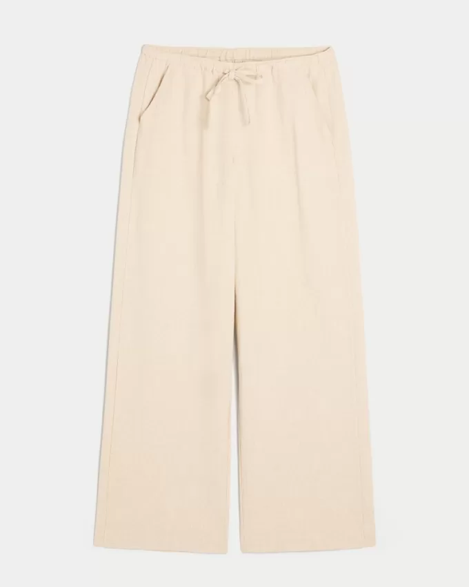 Linen-Blend Pull-On Baggy Pants,Linen-Blend Pull-On Baggy Pants Linen-Blend Pull-On Baggy Pants,Linen-Blend Pull-On Baggy Pants
