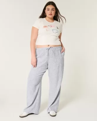 Linen-Blend Pull-On Baggy Pants,Linen-Blend Pull-On Baggy Pants Linen-Blend Pull-On Baggy Pants,Linen-Blend Pull-On Baggy Pants