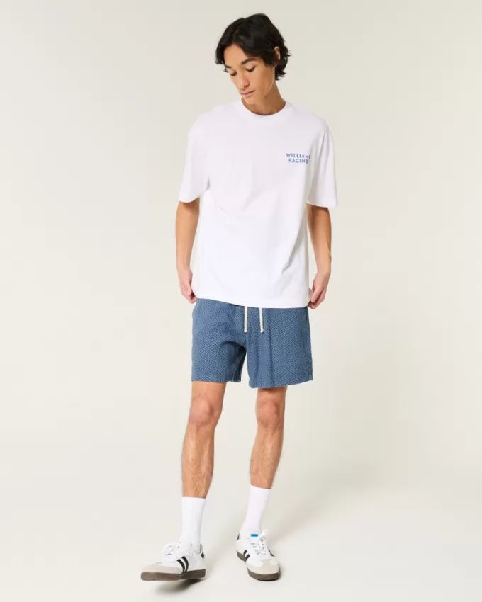 Linen-Blend Pull-On Shorts,Linen-Blend Pull-On Shorts Linen-Blend Pull-On Shorts,Linen-Blend Pull-On Shorts