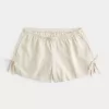 Linen-Blend Side Bow Soft Shorts,Linen-Blend Side Bow Soft Shorts Linen-Blend Side Bow Soft Shorts,Linen-Blend Side Bow Soft Shorts