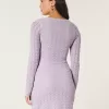 Long-Sleeve Crochet-Style Mini Dress,Long-Sleeve Crochet-Style Mini Dress Long-Sleeve Crochet-Style Mini Dress,Long-Sleeve Crochet-Style Mini Dress