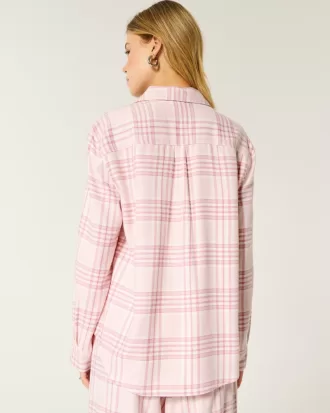 Long-Sleeve Flannel Pajama Top,Long-Sleeve Flannel Pajama Top