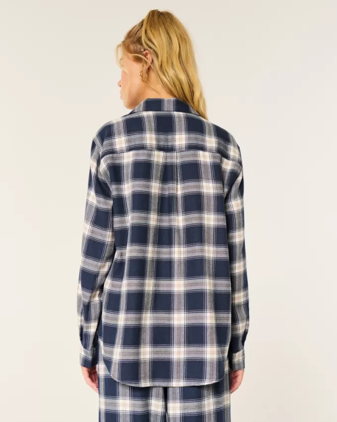 Long-Sleeve Flannel Pajama Top,Long-Sleeve Flannel Pajama Top Long-Sleeve Flannel Pajama Top,Long-Sleeve Flannel Pajama Top