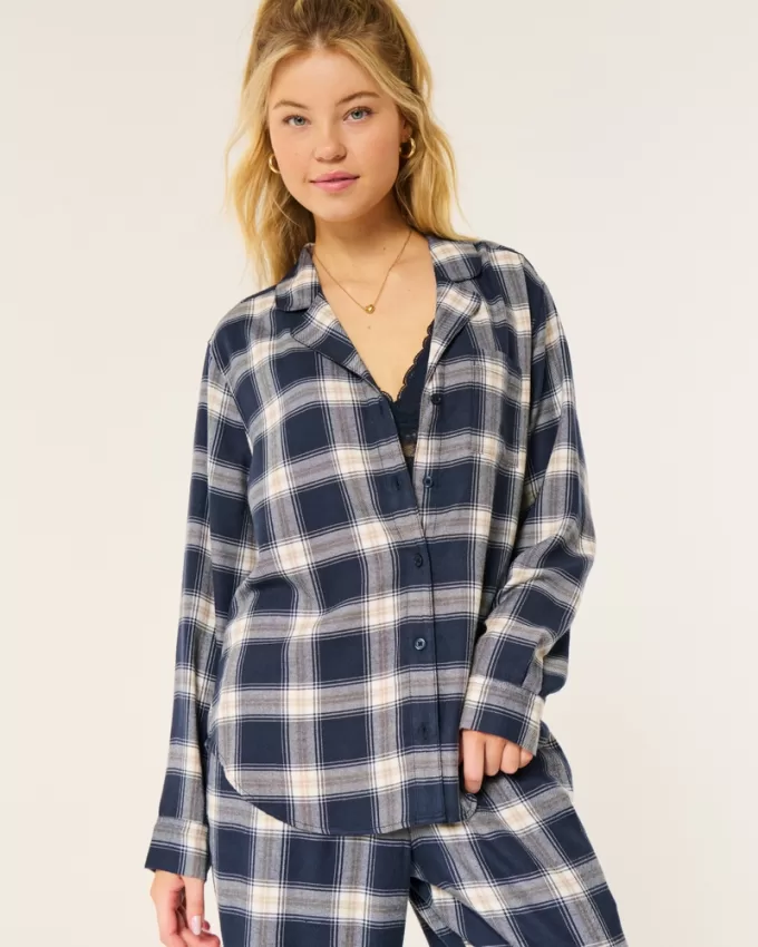 Long-Sleeve Flannel Pajama Top,Long-Sleeve Flannel Pajama Top Long-Sleeve Flannel Pajama Top,Long-Sleeve Flannel Pajama Top