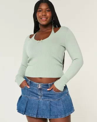 Long-Sleeve Halter Tie Sweater,Long-Sleeve Halter Tie Sweater Long-Sleeve Halter Tie Sweater,Long-Sleeve Halter Tie Sweater