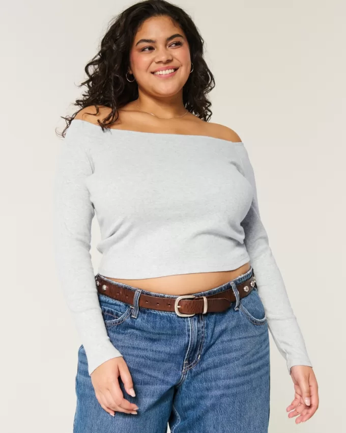 Long-Sleeve Off-the-Shoulder Top,Long-Sleeve Off-the-Shoulder Top Long-Sleeve Off-the-Shoulder Top,Long-Sleeve Off-the-Shoulder Top