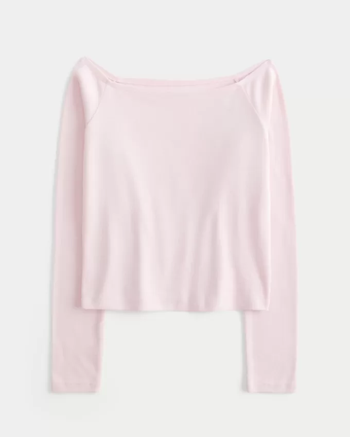 Long-Sleeve Off-the-Shoulder Top,Long-Sleeve Off-the-Shoulder Top Long-Sleeve Off-the-Shoulder Top,Long-Sleeve Off-the-Shoulder Top