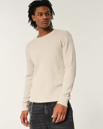 Long-Sleeve Thermal Crew T-Shirt,Long-Sleeve Thermal Crew T-Shirt