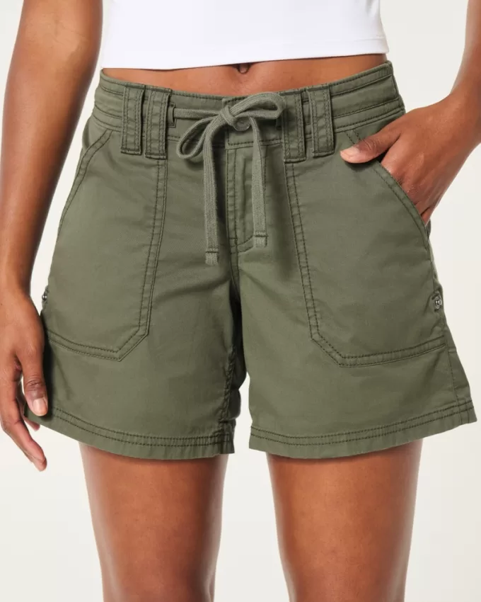 Low-Rise Adjustable Hem Shorts,Low-Rise Adjustable Hem Shorts Low-Rise Adjustable Hem Shorts,Low-Rise Adjustable Hem Shorts