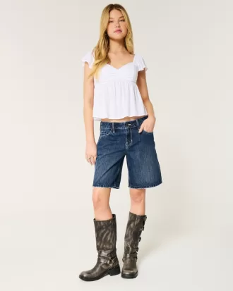 Low-Rise Dark Rinse Wash Baggy Jort,Low-Rise Dark Rinse Wash Baggy Jort Low-Rise Dark Rinse Wash Baggy Jort,Low-Rise Dark Rinse Wash Baggy Jort