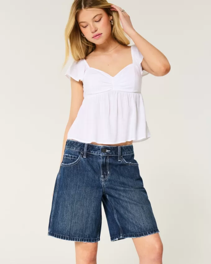 Low-Rise Dark Rinse Wash Baggy Jort,Low-Rise Dark Rinse Wash Baggy Jort Low-Rise Dark Rinse Wash Baggy Jort,Low-Rise Dark Rinse Wash Baggy Jort