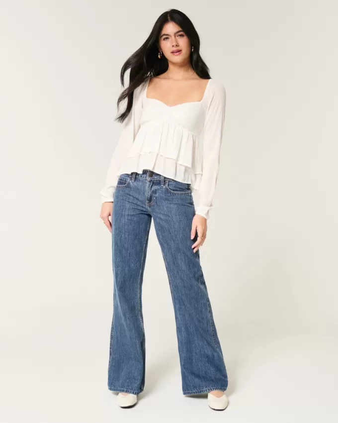 Low-Rise Dark Wash Baggy Flare Jean,Low-Rise Dark Wash Baggy Flare Jean Low-Rise Dark Wash Baggy Flare Jean,Low-Rise Dark Wash Baggy Flare Jean