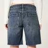 Low-Rise Dark Wash Baggy Jort,Low-Rise Dark Wash Baggy Jort
