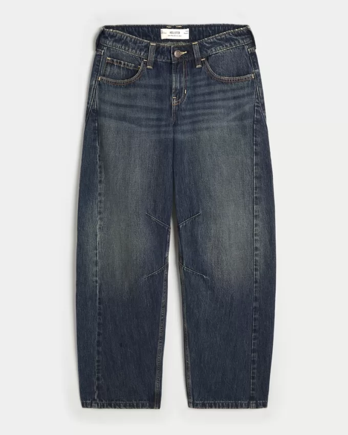 Low Rise Dark Wash Barrel Jeans,Low Rise Dark Wash Barrel Jeans Low Rise Dark Wash Barrel Jeans,Low Rise Dark Wash Barrel Jeans