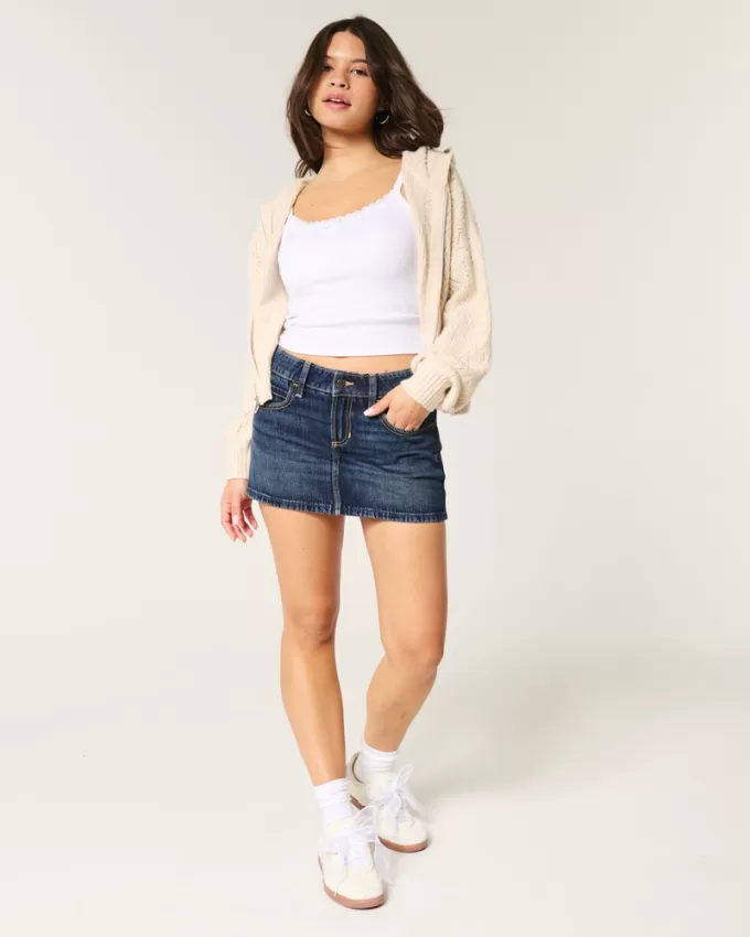 Low-Rise Denim Mini Skort,Low-Rise Denim Mini Skort Low-Rise Denim Mini Skort,Low-Rise Denim Mini Skort