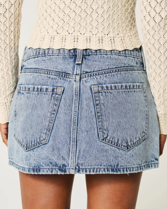 Low-Rise Denim Mini Skort,Low-Rise Denim Mini Skort Low-Rise Denim Mini Skort,Low-Rise Denim Mini Skort