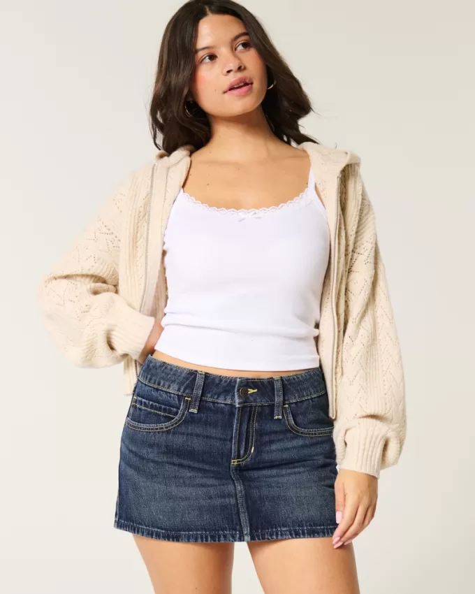 Low-Rise Denim Mini Skort,Low-Rise Denim Mini Skort Low-Rise Denim Mini Skort,Low-Rise Denim Mini Skort