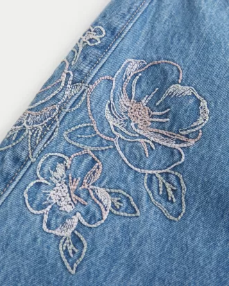 Low-Rise Floral Embroidered Medium Wash Super Baggy Jeans,Low-Rise Floral Embroidered Medium Wash Super Baggy Jeans Low-Rise Floral Embroidered Medium Wash Super Baggy Jeans,Low-Rise Floral Embroidered Medium Wash Super Baggy Jeans