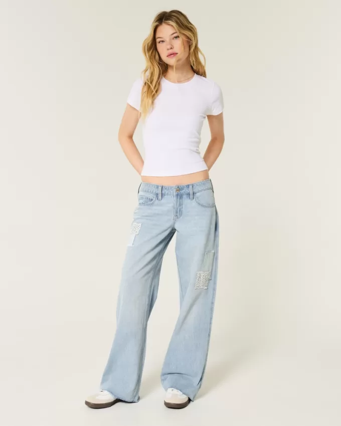 Low-Rise Light Wash Patchwork Baggy Jeans,Low-Rise Light Wash Patchwork Baggy Jeans Low-Rise Light Wash Patchwork Baggy Jeans,Low-Rise Light Wash Patchwork Baggy Jeans
