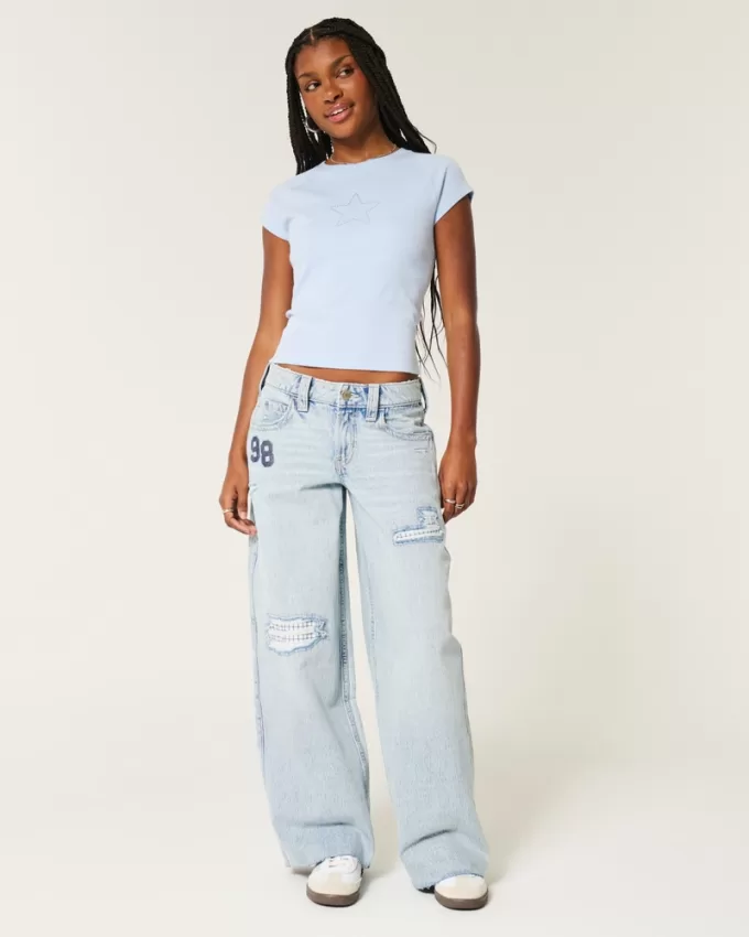 Low-Rise Light Wash Patchwork Super Baggy Jeans,Low-Rise Light Wash Patchwork Super Baggy Jeans Low-Rise Light Wash Patchwork Super Baggy Jeans,Low-Rise Light Wash Patchwork Super Baggy Jeans