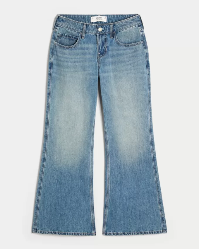 Low-Rise Medium Wash Baggy Flare Jeans,Low-Rise Medium Wash Baggy Flare Jeans Low-Rise Medium Wash Baggy Flare Jeans,Low-Rise Medium Wash Baggy Flare Jeans