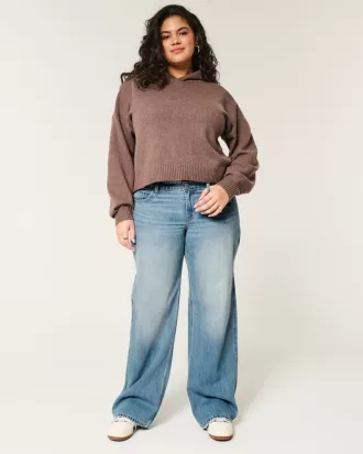 Low Rise Medium Wash Baggy Jeans,Low Rise Medium Wash Baggy Jeans