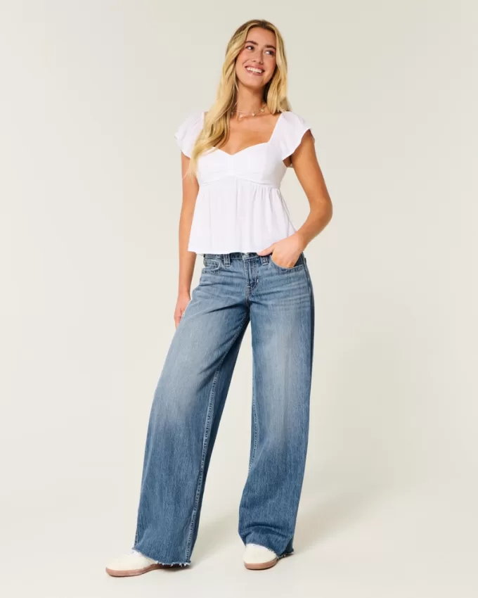 Low-Rise Medium Wash Floral Embroidery Super Baggy Jeans,Low-Rise Medium Wash Floral Embroidery Super Baggy Jeans Low-Rise Medium Wash Floral Embroidery Super Baggy Jeans,Low-Rise Medium Wash Floral Embroidery Super Baggy Jeans