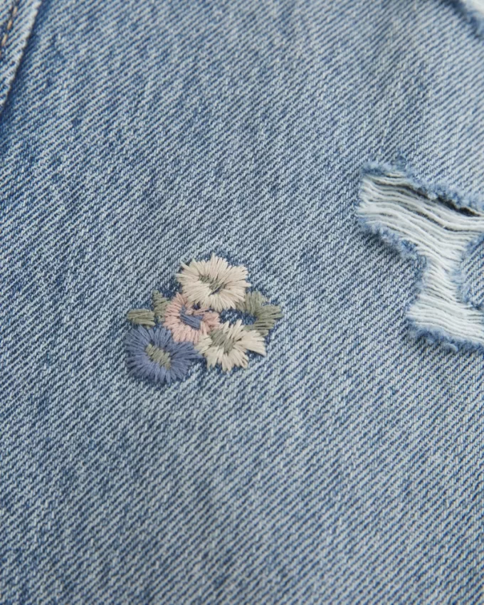 Low-Rise Medium Wash Floral Ripped Baggy Jeans,Low-Rise Medium Wash Floral Ripped Baggy Jeans Low-Rise Medium Wash Floral Ripped Baggy Jeans,Low-Rise Medium Wash Floral Ripped Baggy Jeans