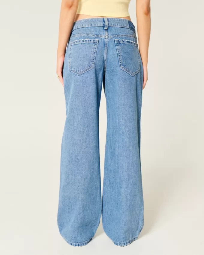Low-Rise Medium Wash Foldover Waist Baggy Jean,Low-Rise Medium Wash Foldover Waist Baggy Jean Low-Rise Medium Wash Foldover Waist Baggy Jean,Low-Rise Medium Wash Foldover Waist Baggy Jean
