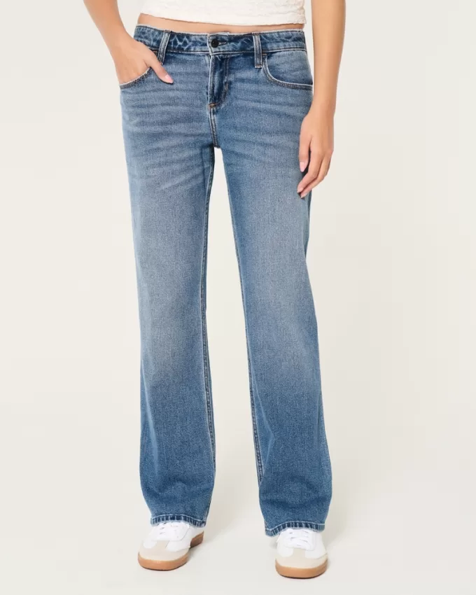 Low-Rise Medium Wash Relaxed Straight Jeans,Low-Rise Medium Wash Relaxed Straight Jeans Low-Rise Medium Wash Relaxed Straight Jeans,Low-Rise Medium Wash Relaxed Straight Jeans