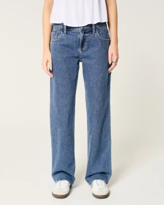 Low-Rise Medium Wash Relaxed Straight Jeans,Low-Rise Medium Wash Relaxed Straight Jeans Low-Rise Medium Wash Relaxed Straight Jeans,Low-Rise Medium Wash Relaxed Straight Jeans