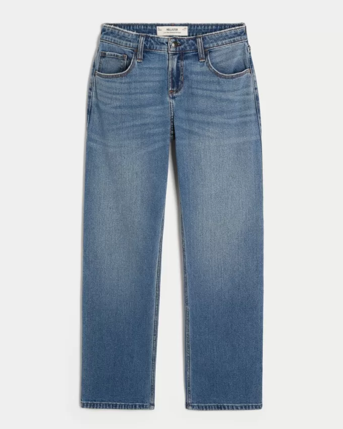 Low-Rise Medium Wash Relaxed Straight Jeans,Low-Rise Medium Wash Relaxed Straight Jeans Low-Rise Medium Wash Relaxed Straight Jeans,Low-Rise Medium Wash Relaxed Straight Jeans
