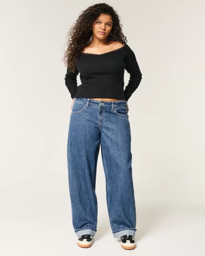 Low-Rise Medium Wash Tapered Baggy Jeans,Low-Rise Medium Wash Tapered Baggy Jeans Low-Rise Medium Wash Tapered Baggy Jeans,Low-Rise Medium Wash Tapered Baggy Jeans