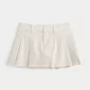 Low-Rise Pleated Poplin Mini Skort,Low-Rise Pleated Poplin Mini Skort
