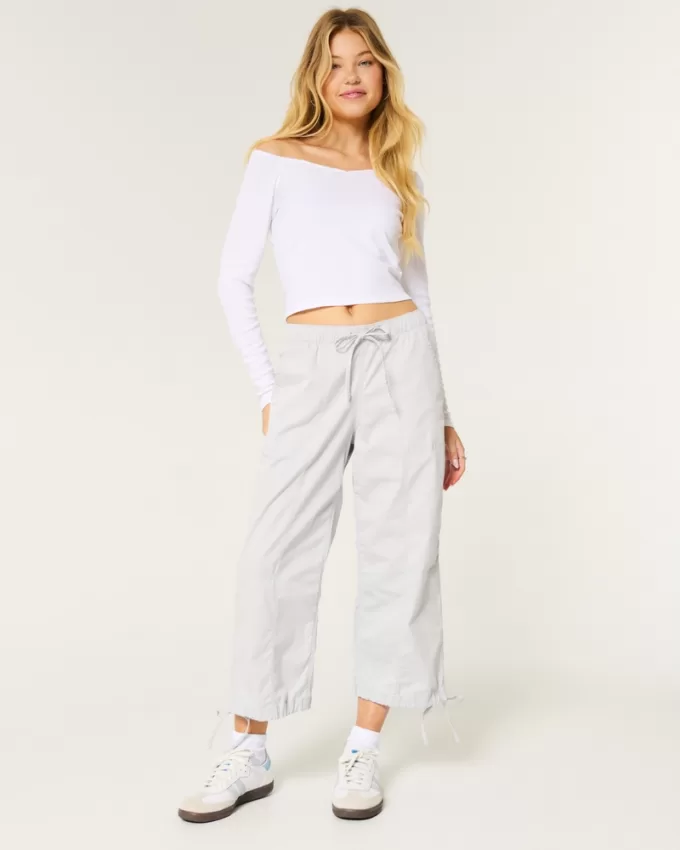 Low-Rise Poplin Baggy Capri Pants,Low-Rise Poplin Baggy Capri Pants Low-Rise Poplin Baggy Capri Pants,Low-Rise Poplin Baggy Capri Pants