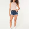 Low-Rise Ripped Dark Wash Denim Shorts,Low-Rise Ripped Dark Wash Denim Shorts Low-Rise Ripped Dark Wash Denim Shorts,Low-Rise Ripped Dark Wash Denim Shorts