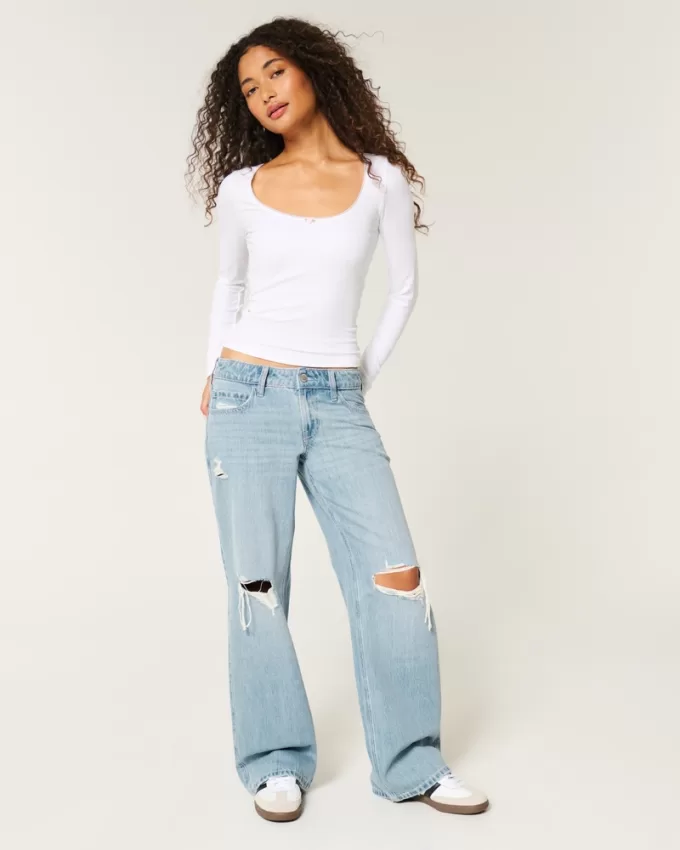 Low-Rise Ripped Light Wash Baggy Jeans,Low-Rise Ripped Light Wash Baggy Jeans Low-Rise Ripped Light Wash Baggy Jeans,Low-Rise Ripped Light Wash Baggy Jeans