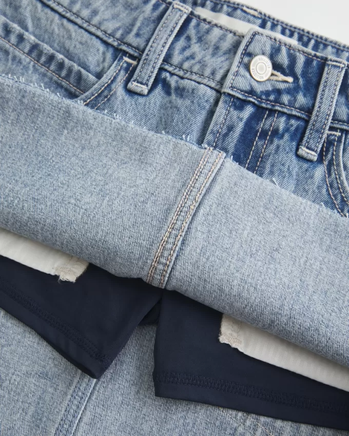 Low-Rise Star Embroidered Denim Mini Skort,Low-Rise Star Embroidered Denim Mini Skort Low-Rise Star Embroidered Denim Mini Skort,Low-Rise Star Embroidered Denim Mini Skort