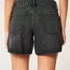 Low-Rise Washed Black Baggy Denim Shorts 5″,Low-Rise Washed Black Baggy Denim Shorts 5″