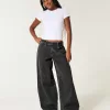 Low-Rise Washed Black Extreme Baggy Jeans,Low-Rise Washed Black Extreme Baggy Jeans