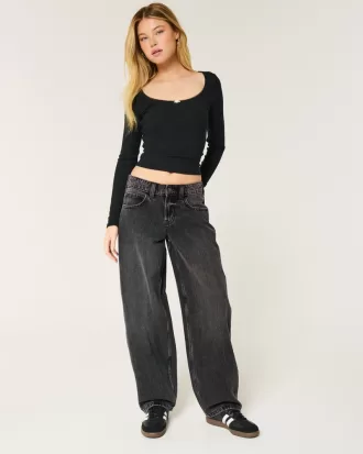 Low-Rise Washed Black Tapered Baggy Jeans,Low-Rise Washed Black Tapered Baggy Jeans Low-Rise Washed Black Tapered Baggy Jeans,Low-Rise Washed Black Tapered Baggy Jeans