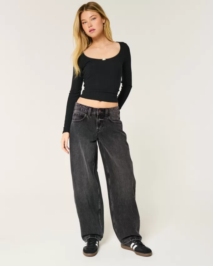 Low-Rise Washed Black Tapered Baggy Jeans,Low-Rise Washed Black Tapered Baggy Jeans Low-Rise Washed Black Tapered Baggy Jeans,Low-Rise Washed Black Tapered Baggy Jeans