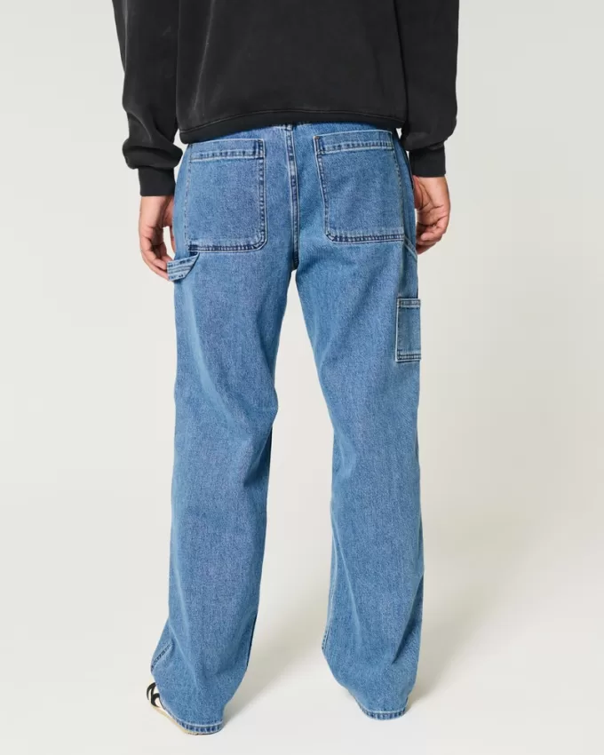 Medium Wash Baggy Painter Jeans,Medium Wash Baggy Painter Jeans Medium Wash Baggy Painter Jeans,Medium Wash Baggy Painter Jeans